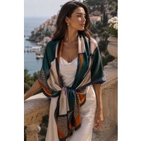 Lemon Daisy Accessories Women's Cassie Wedding Guest Summer Scarf Shawl in Burnt Orange