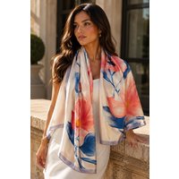Lemon Daisy Accessories Women's Farah Lightweight Summer Scarf in Orange