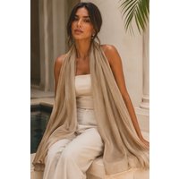 Lemon Daisy Accessories Women's Nada Lightweight Wedding Guest Luxury Scarf in Gold