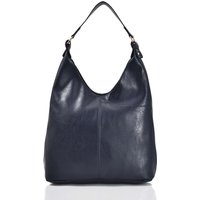 Kitise Women's Large V Silhouette Slouch Tote Bag in Navy
