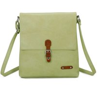 Kitise Women's Boho Style Buckle Detail Rommy Crossbody Bag in Light Green