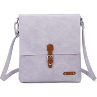 Kitise Women's Boho Style Buckle Detail Rommy Crossbody Bag in Lilac