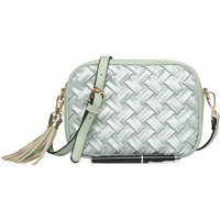 Kitise Women's Velvet Woven Pattern Crossbody Shoulder Handbag in Mint