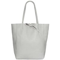 Kitise Women's Large Genuine Italian Soft Leather Tie Closure Tote Bag in Dark Grey