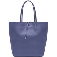 Kitise Women's Large Genuine Italian Soft Leather Tie Closure Tote Bag in Navy