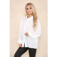Blouse Drop Shoulder Long Balloon Sleeves