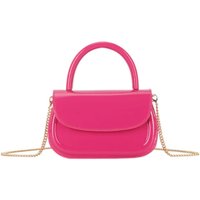 D2C Women's Structured Curved Top Handle Bag in Fuchsia