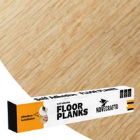 Novecrafto Self Adhesive Floor Planks 7 Pcs Cover 0.97m² Peel & Stick Floor Tiles - Wood Effect Vinyl Flooring in Beige
