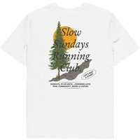 ANCHOR & CREW Mountain Pine Slow Sundays Running Club Cotton T-Shirt in White | Size: Large