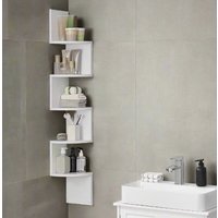 Modcraft 5 Tier White Wall Shelf