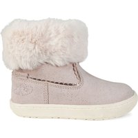ToeZone Girl's Vienna Girls' Pink Shimmer Fur Boot | Size: Infant 9