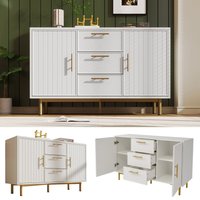 Matteo Sideboard Cabinet for Living Room, Chest of Drawers in White