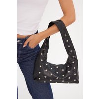 My Accessories London Women's Studdered Tapered Shoulder Bag in Black