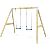 OutdoorToys Premium Double Swing - Navy Blue