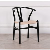 Glasstone Wishbone Black Painted Wooden Dining Chair