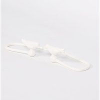 Glasstone White Cast Iron Decorative Bird Curtain Holder Set