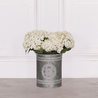 Glasstone Metal Embossed Planter With Handles in Black