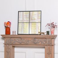 Glasstone Black Metal 60cm Window Mirror