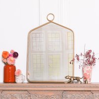 Glasstone Gold Rectangular Hook Wall Mirror