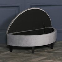Velvet Storage Pouf Ottoman