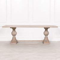 Glasstone Rustic Wooden Dining Table 240cm in Brown