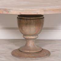Glasstone Rustic Wooden Round Dining Table 162cm in Brown
