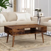Rafaelo Mobilia Coffee Table With Drawer & Storage in Brown