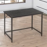 Rafaelo Mobilia Industrial Rustic Computer Desk Home Office Workstation in Black
