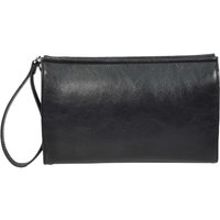 House of Leather Men's Mens Real Leather Wrist Bag Organiser Cross Body Style Suva Tan in Black | Size: Small
