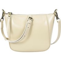 House of Leather Women's Womens Real Leather Cross Body Bag Small Size Sling Pouch Catherine Green in White