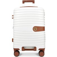 House of Leather Four Wheel Suitcase Hard Shell Lightweight Luggage Durban Grey Large in White | Size: Small