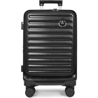 House of Leather Four Wheel Suitcase Hard Shell Luggage Alaska in Black | Size: Medium