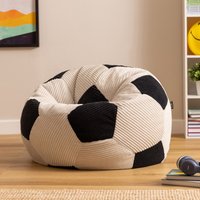 icon Kids Football Jumbo Cord Classic Bean Bag, Light Pink in Black | Size: Medium