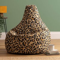 icon Dalton Bean Bag Recliner, Kyoto Leopard Print | Size: Medium