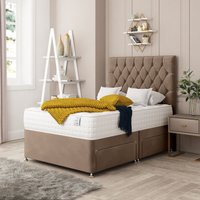 Bed Choices Monaco Bed Set, No drawer with Mattress & Headboard in Brown | Size: Single