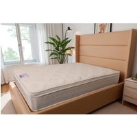 Knight Sleep Pillowtop 1000 Pocket Sprung With Memory Foam Micro Quilted Mattress in White | Size: Double