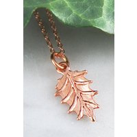 Otis Jaxon London Women's Holly Leaf Sterling Silver Christmas Necklace in Rose Gold