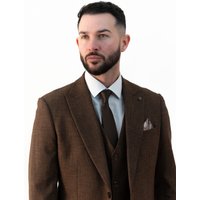 Paolo Chocolate Brown Three Piece Suit 52R