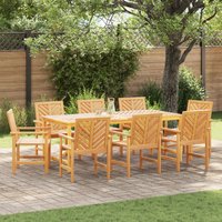 Berkfield Home Garden Dining Set 8 pcs Brown Standard Solid acacia wood