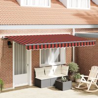 Berkfield Home Retractable Awning Manual Orange & Black 3.5 x 2 m