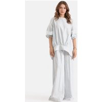 Striped Cotton Co Ord Set Relaxed Fit Shirt & Trousers
