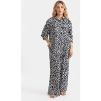 Printed Crepe Co Ord Set Relaxed Fit Shirt & Trousers