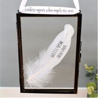 Amaya Rose Ltd With You Always In Memory of Real feather Floating Frame Memorial Gift in Black