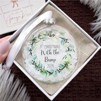 Bumps First Christmas Bauble 2026 Pregnancy Christmas Ornament Clear
