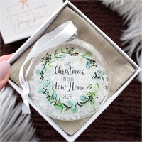 Home Christmas Bauble 2026 First Christmas Tree Ornament Clear
