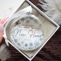 Home Christmas Bauble 2026 First Christmas Tree Ornament Clear