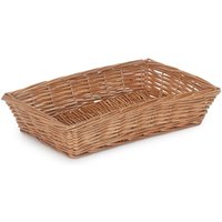 Red Hamper Large Tapered Wicker Rectangular Tray in Brown