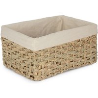 Red Hamper Medium Thatch Grass Woven Storage Basket with White Cotton Lining in Brown | Size: XL