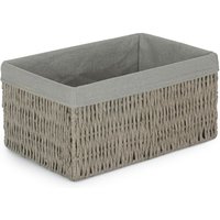 Red Hamper Grey Paper Rope Storage Basket with Grey Cotton Lining | Size: XL