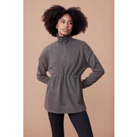 Active People Women's 'Central' Lightweight Anti Pill Loose Fit High Neck Fleece Jumper in Khaki | Size: 10